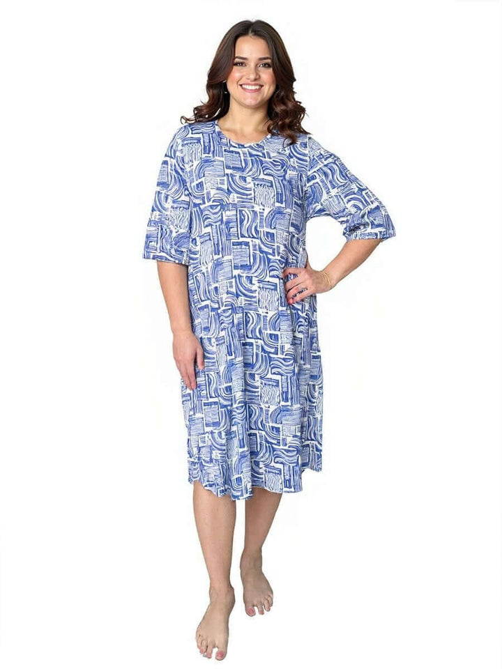 Nina Sleep Tee - Navy Print