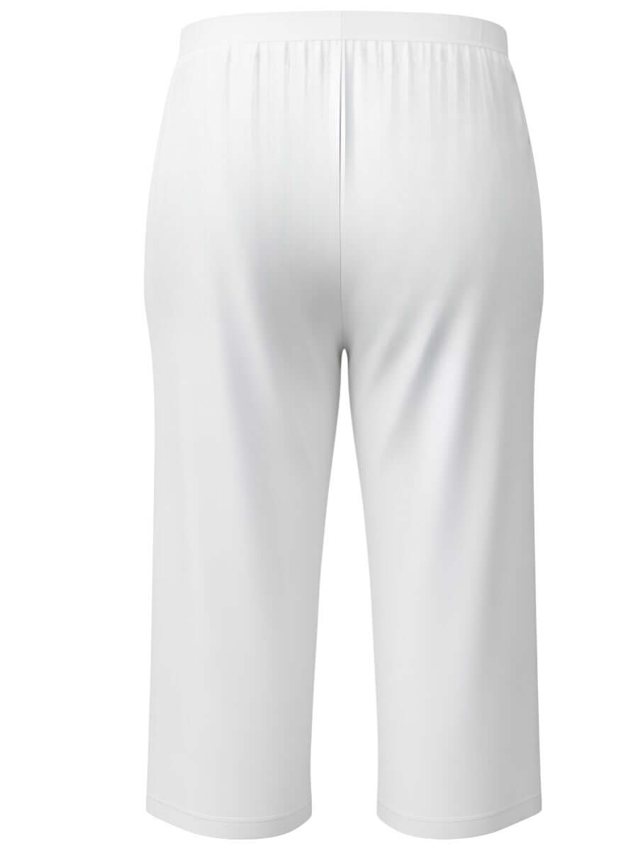 Back view of Love Is In The Air Pants - White for plus size women, size 16-50 by Dale & Waters.