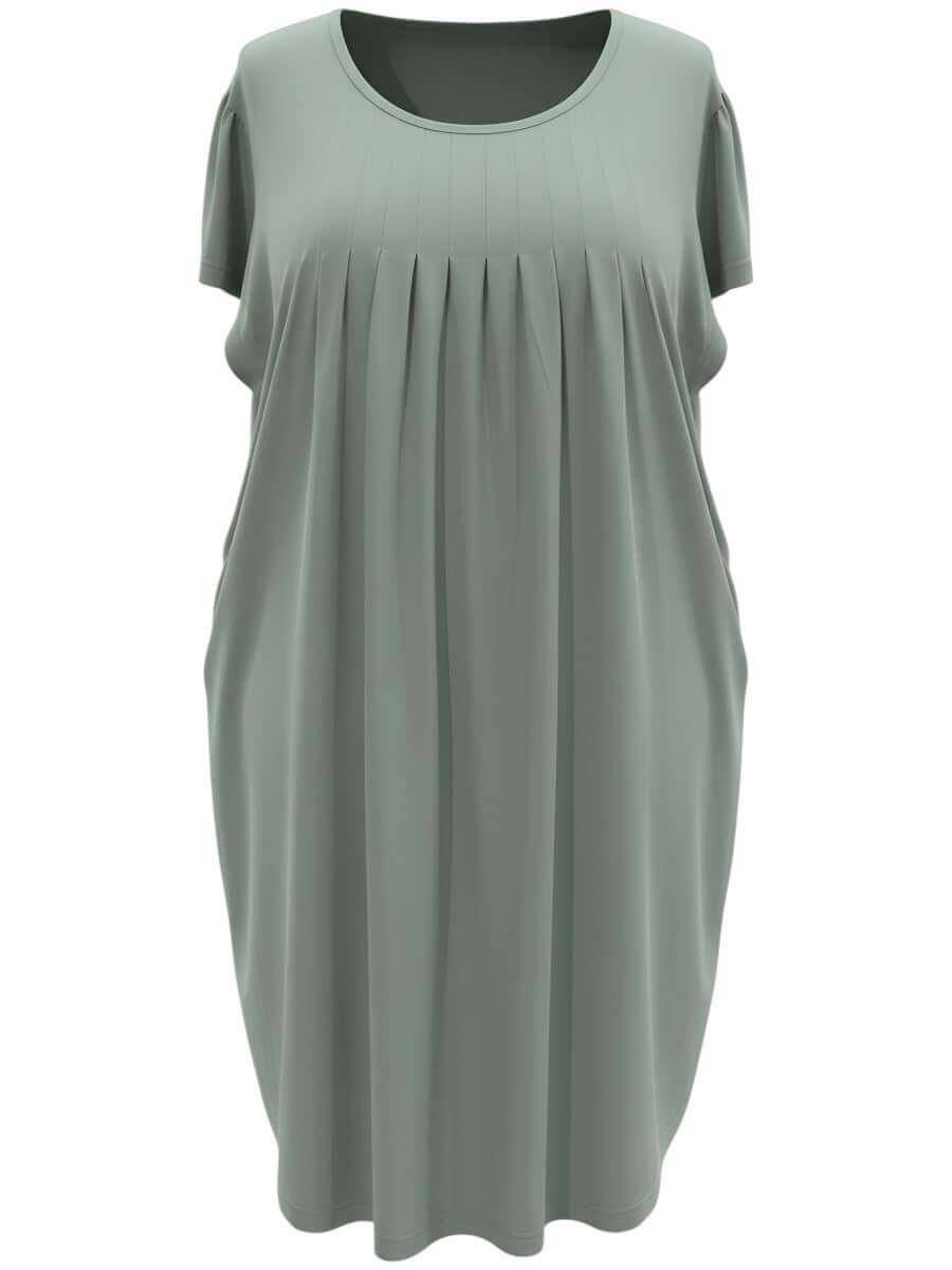 Marlow Nightie - Sage Green for plus size women, sizes 16-50, by Dale and Waters, lightweight cotton dress.