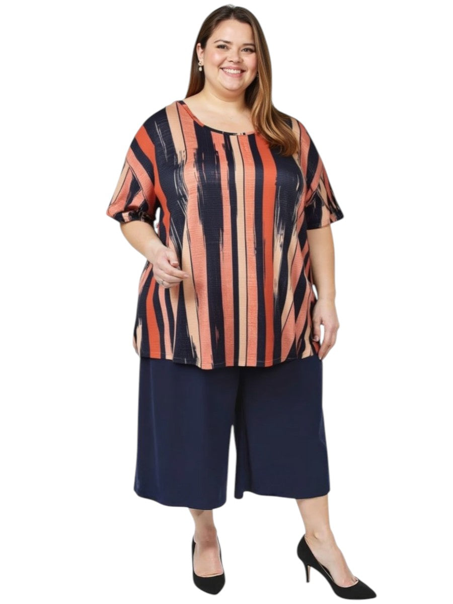 Bright Night Coulottes Capris - Navy