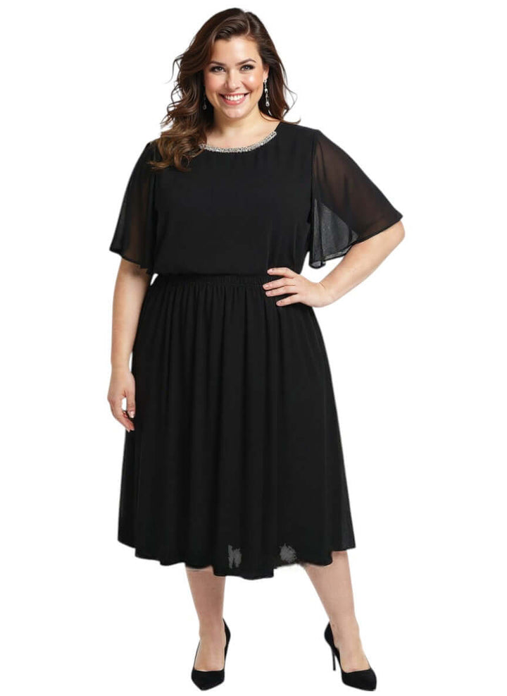 The London 6 Gore Skirt - Black