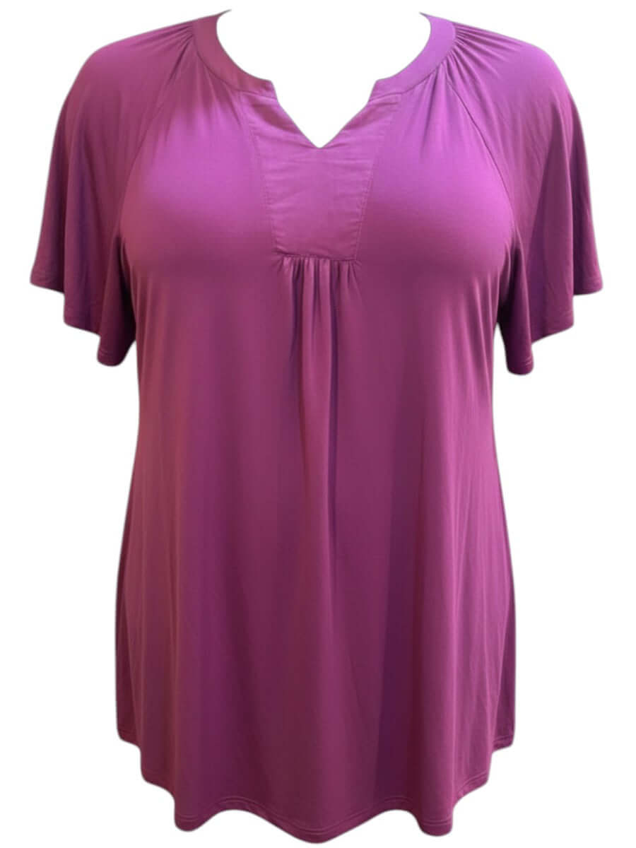 Liberty Tee - Purple, plus size women clothing by Dale and Waters, ideal for sizes 16-50, featuring a relaxed fit.