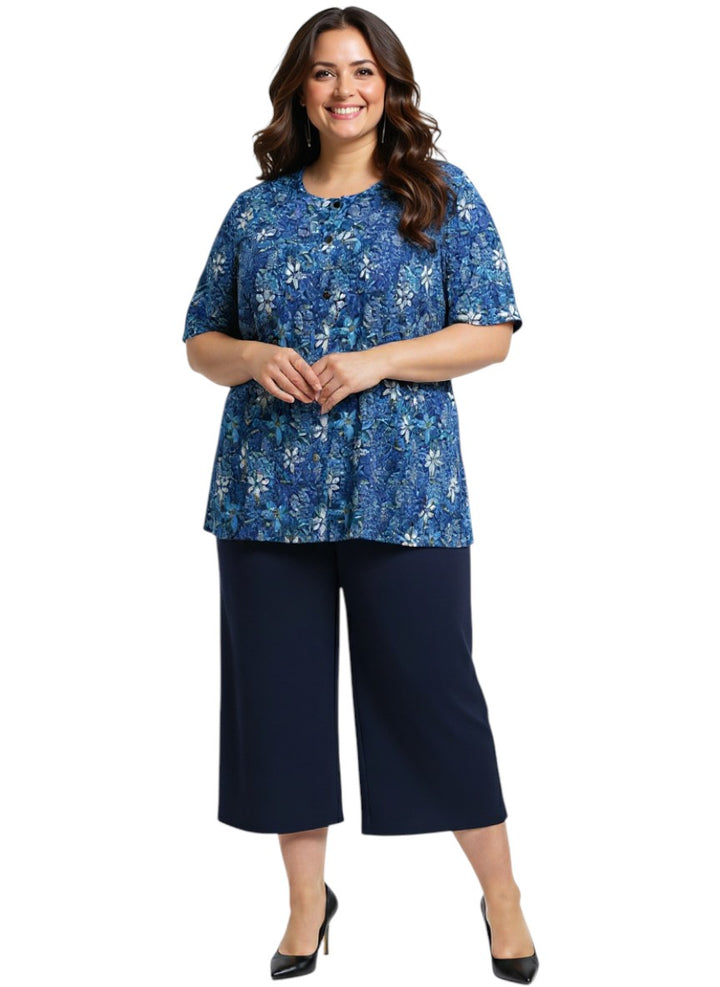 Krista Top - Blue Print