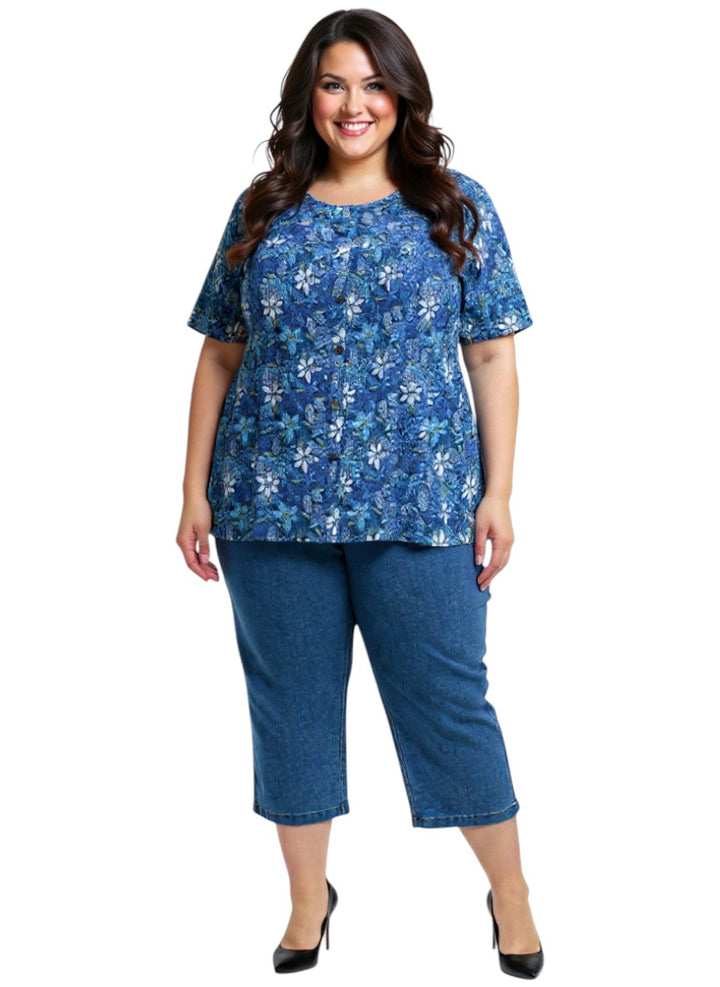 Krista Top - Blue Print