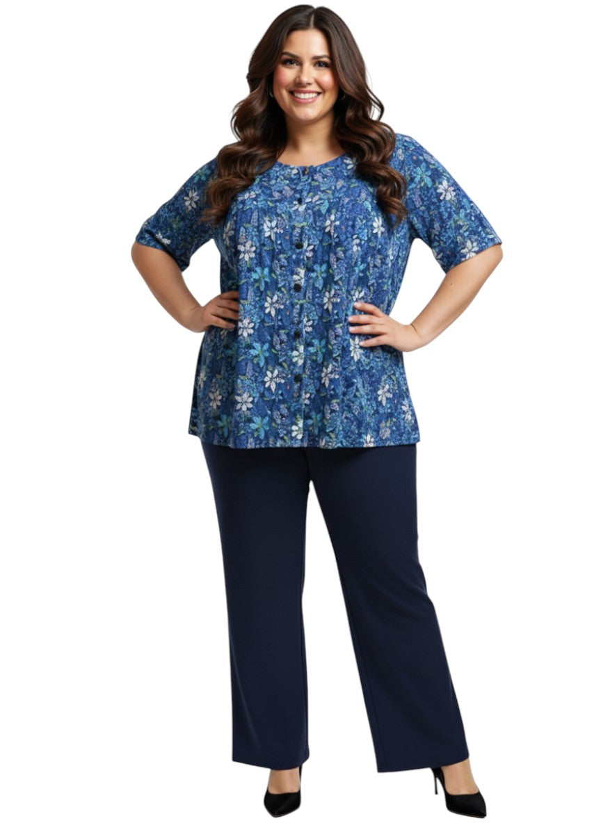 Krista Top - Blue Print