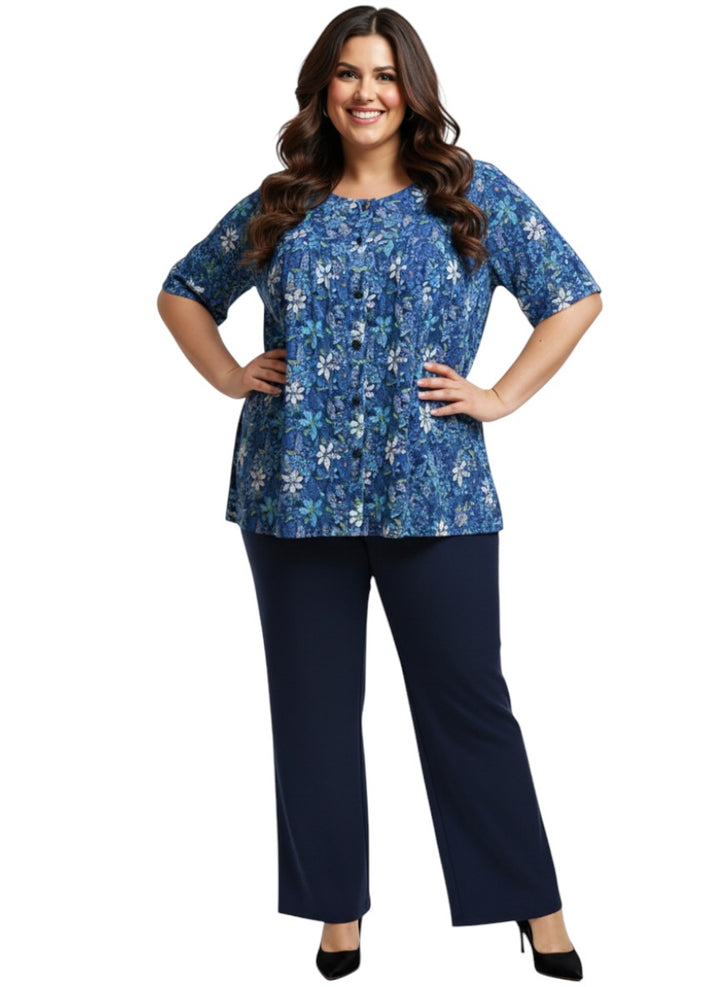 Krista Top - Blue Print