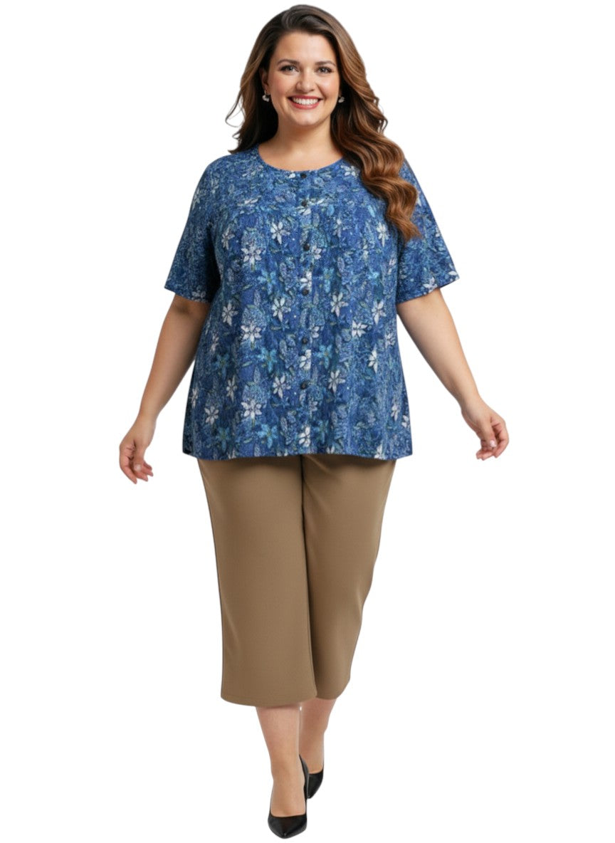 Krista Top - Blue Print