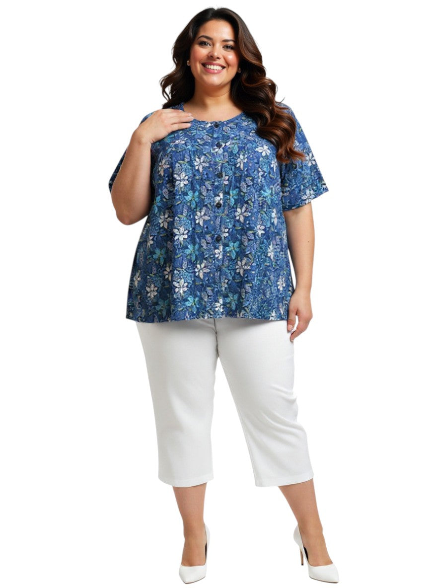 Krista Top - Blue Print