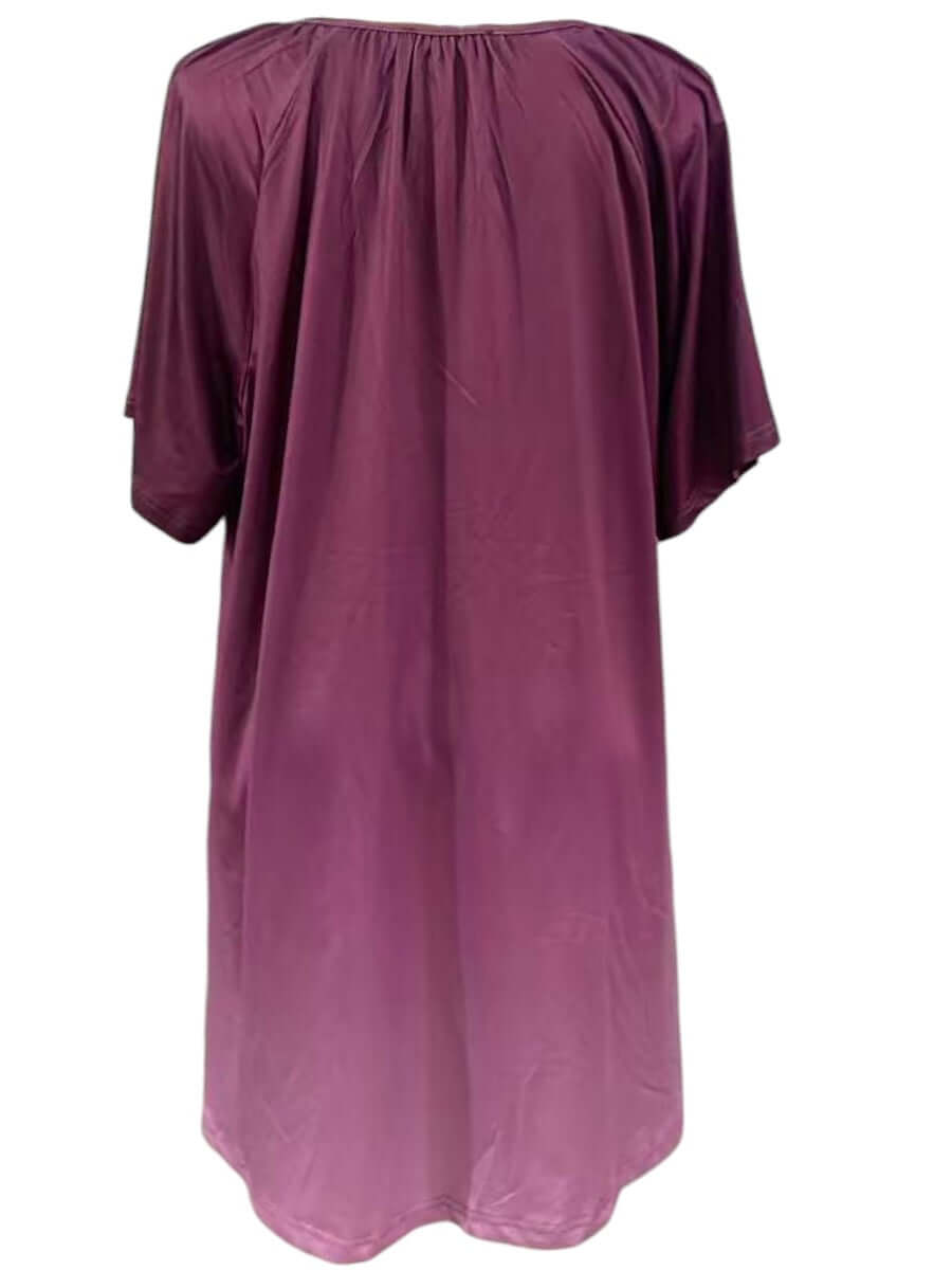Icelynn Tunic - Plum Ombre back view showcasing the stylish gradient and comfortable fit for plus size women fashion.