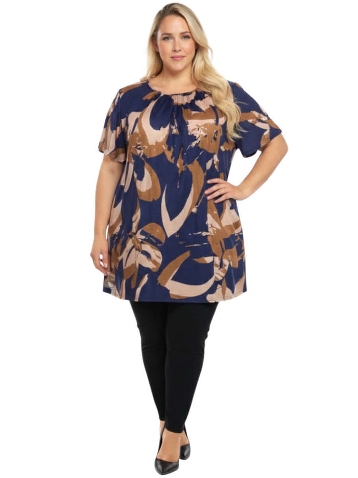 Manning Top - Navy Print