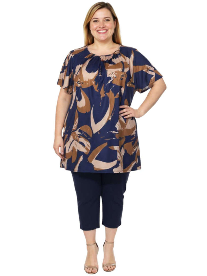 Manning Top - Navy Print