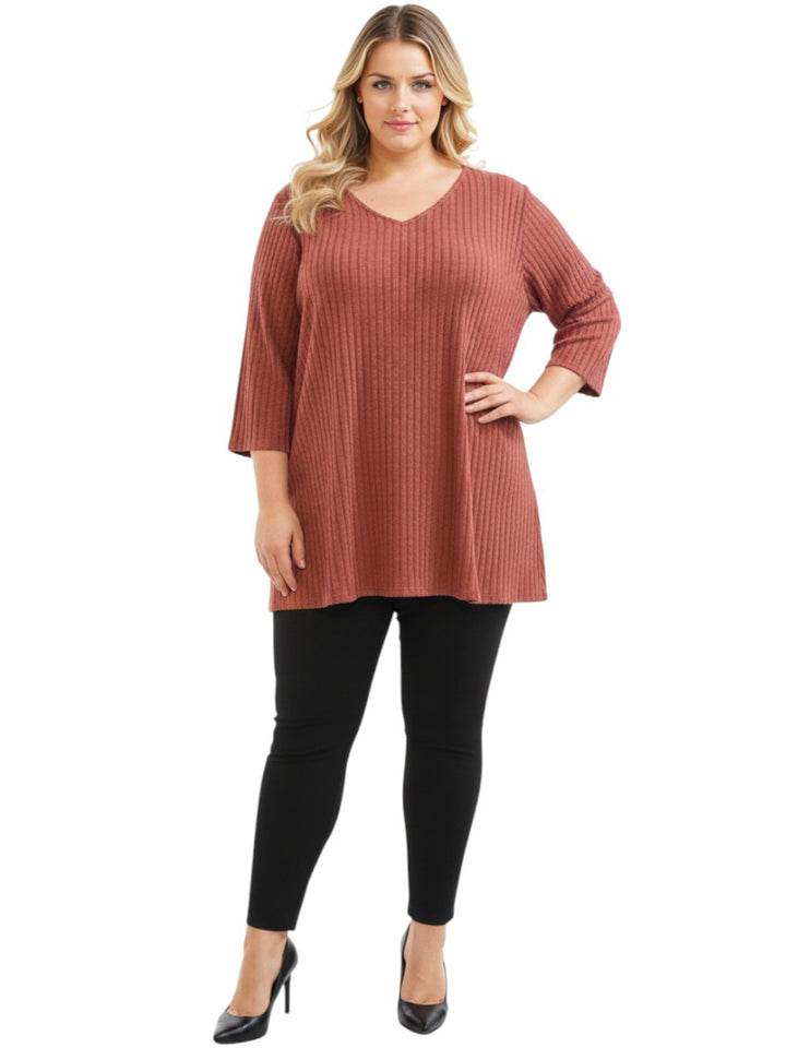 Addison Top - Coral Brown
