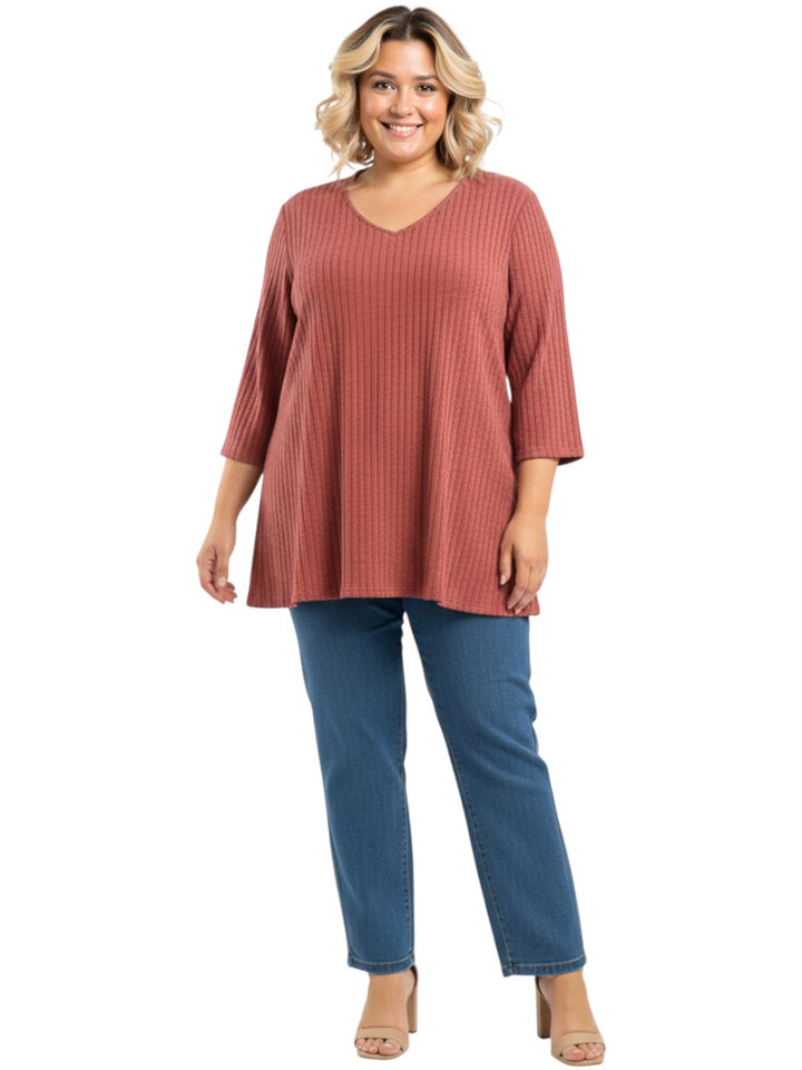 Addison Top - Coral Brown