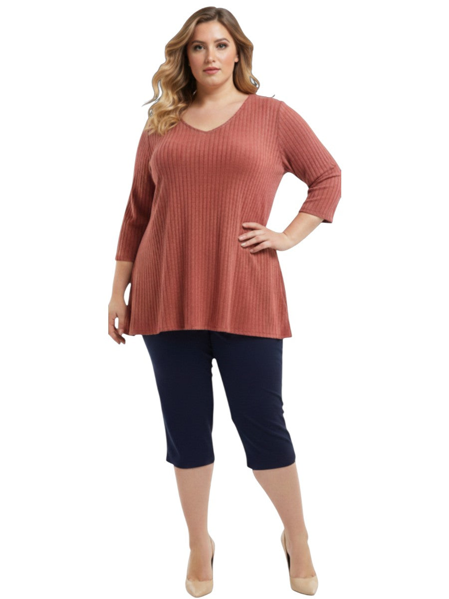 Addison Top - Coral Brown
