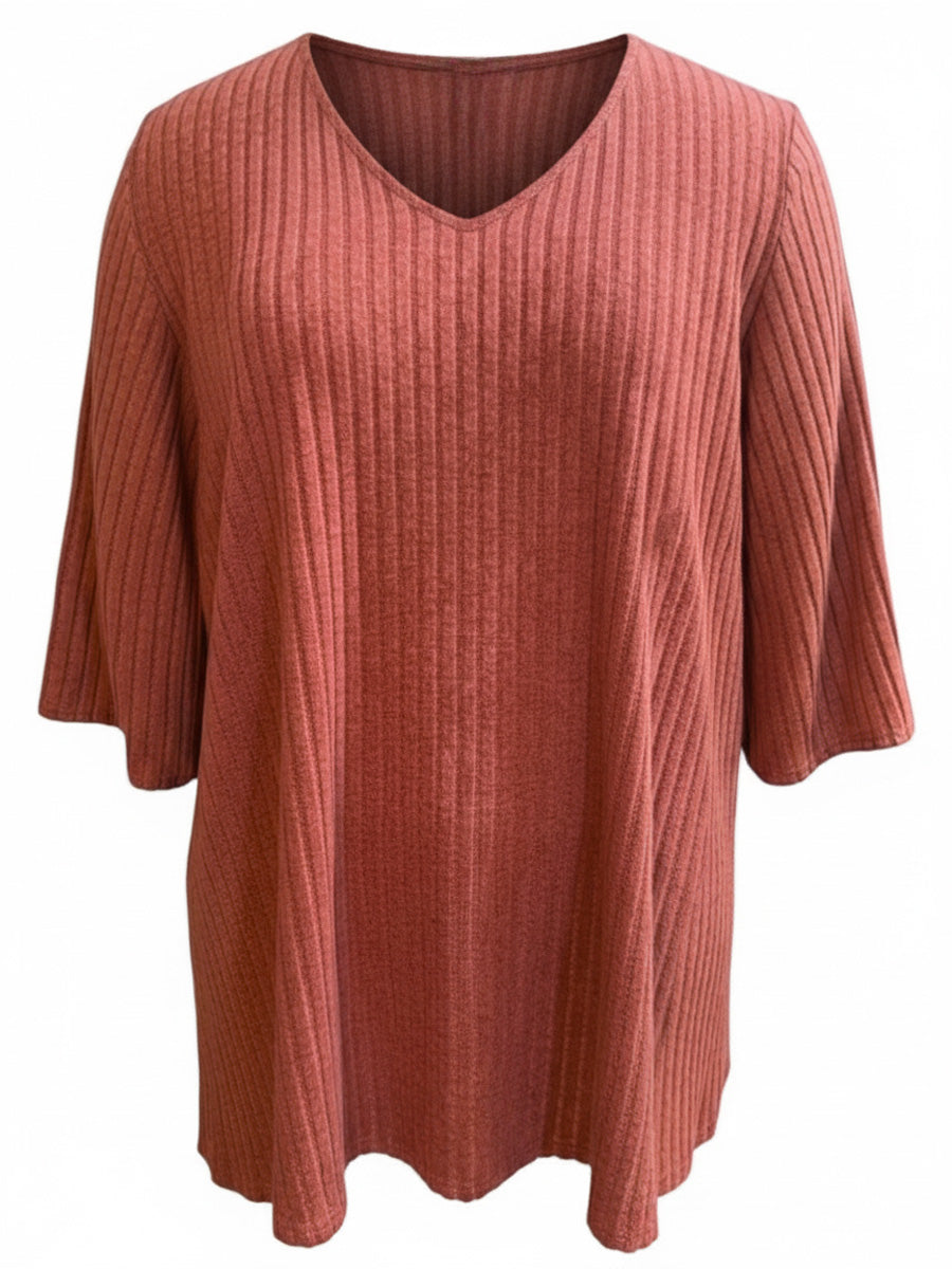 Addison Top - Coral Brown