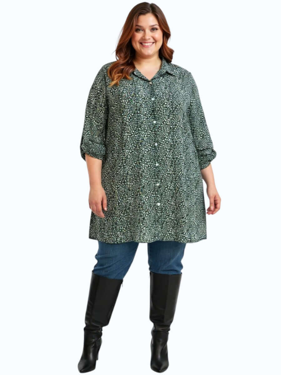 Ardell Blouse - Green Print