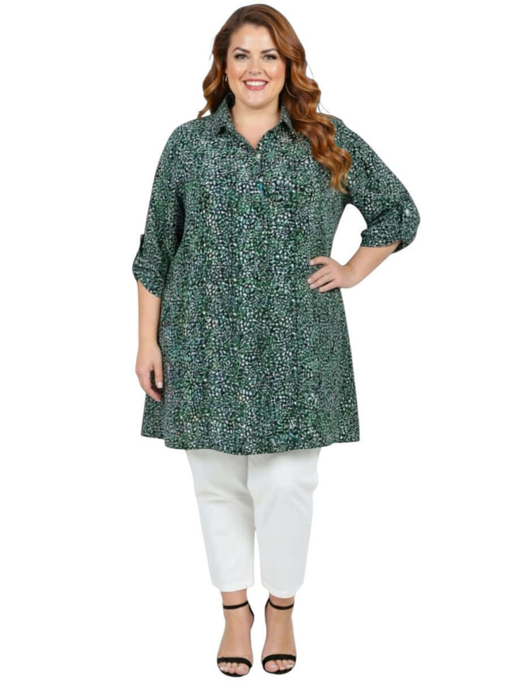 Ardell Blouse - Green Print
