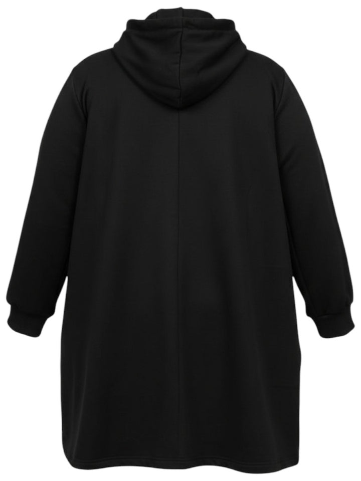 Lenora Fleece Hoodie Jacket - Black