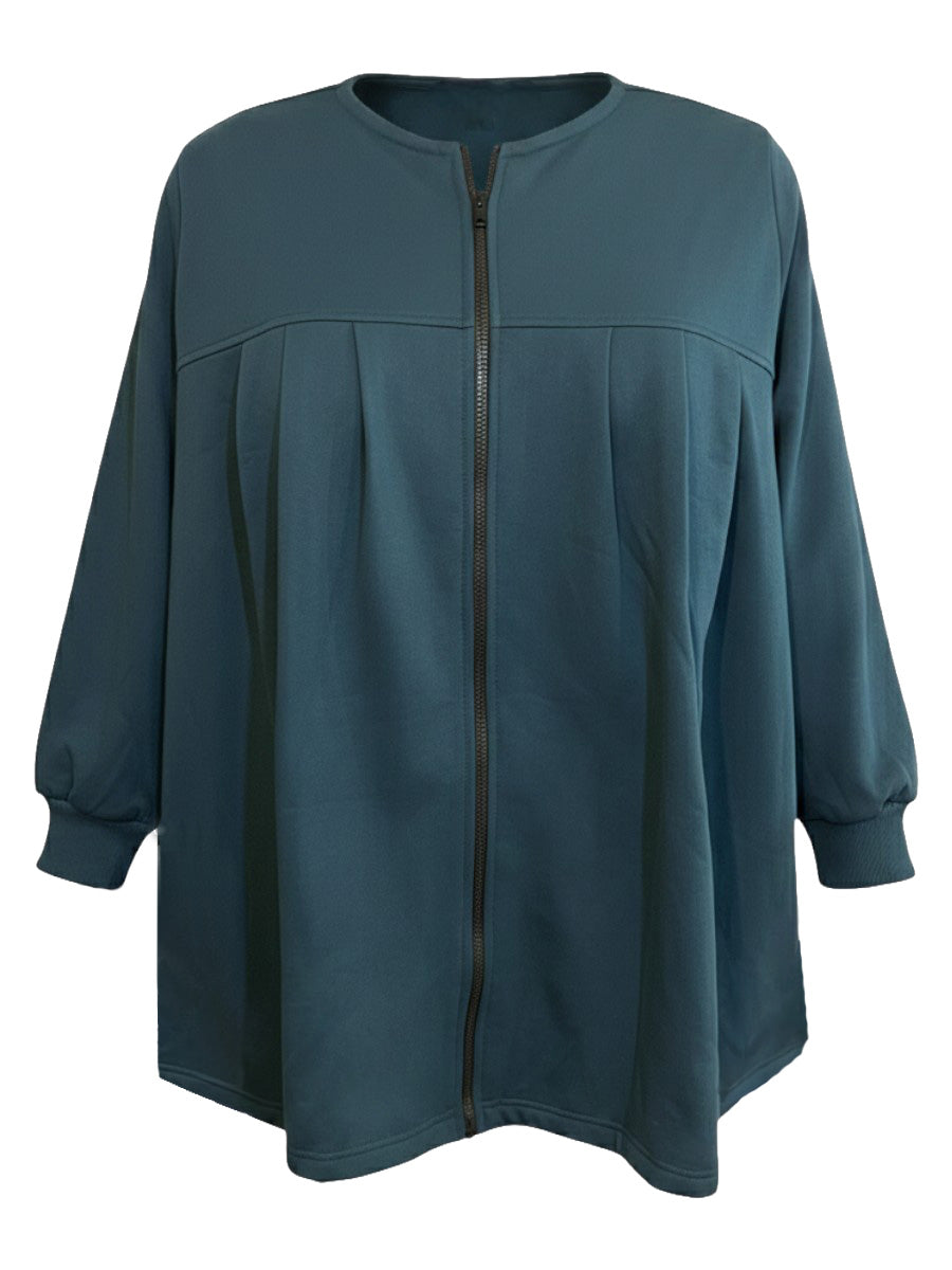 Lenora Fleece Jacket - Teal (no hood)