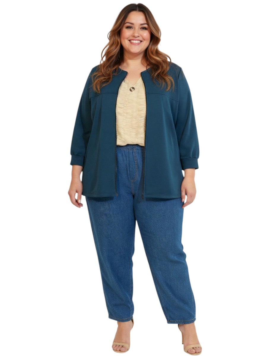 Lenora Fleece Jacket - Teal (no hood)