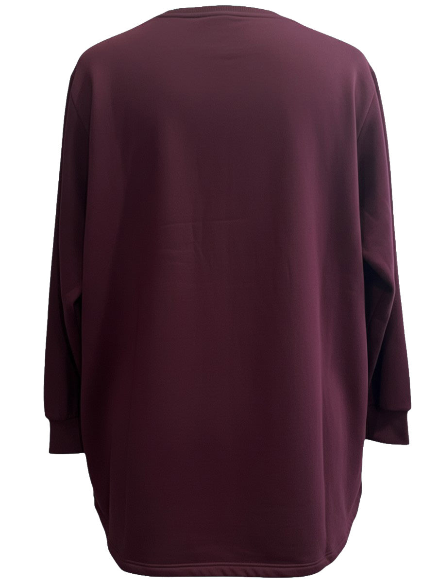 Lenora Fleece Jacket - Wine (no hood)*