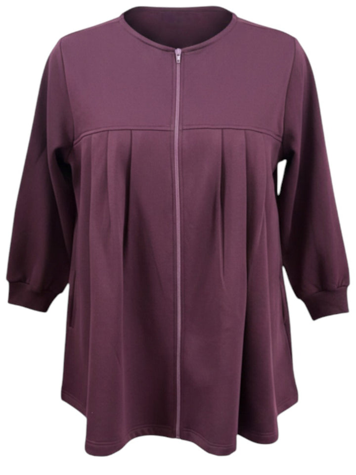 Lenora Fleece Jacket - Wine (no hood)*