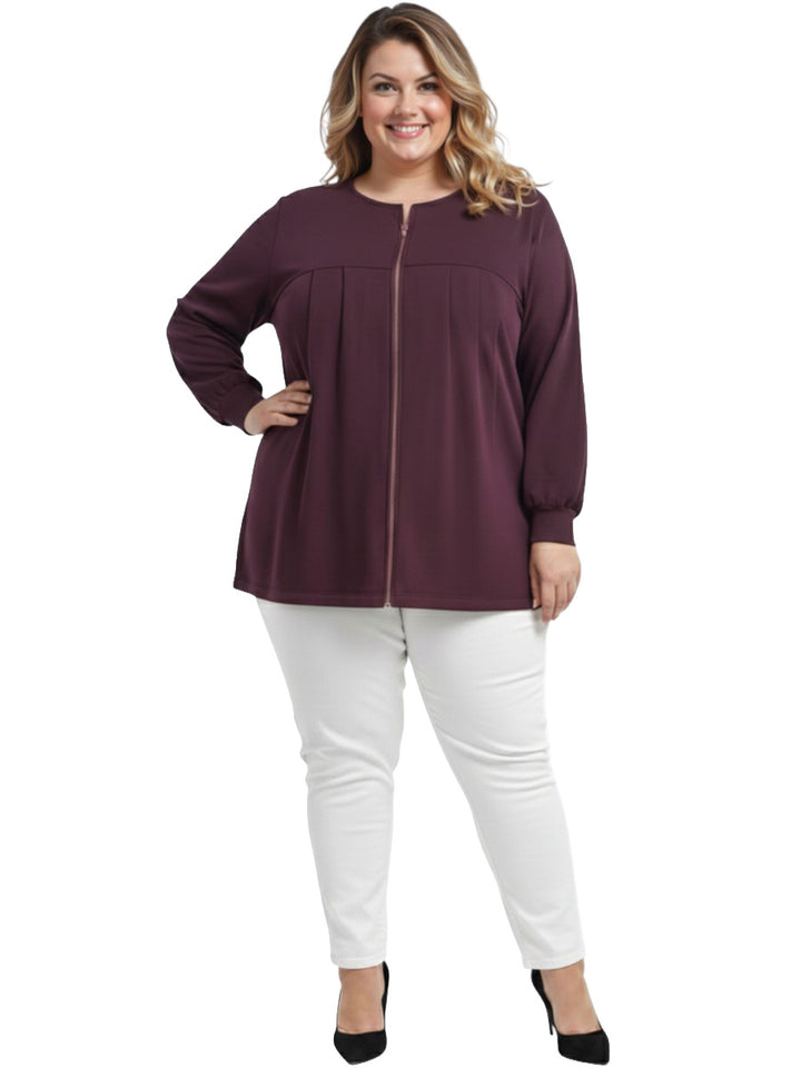 Lenora Fleece Jacket - Wine (no hood)*