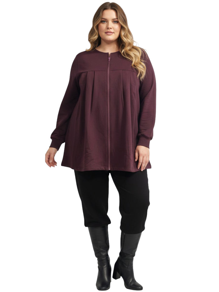 Lenora Fleece Jacket - Wine (no hood)*