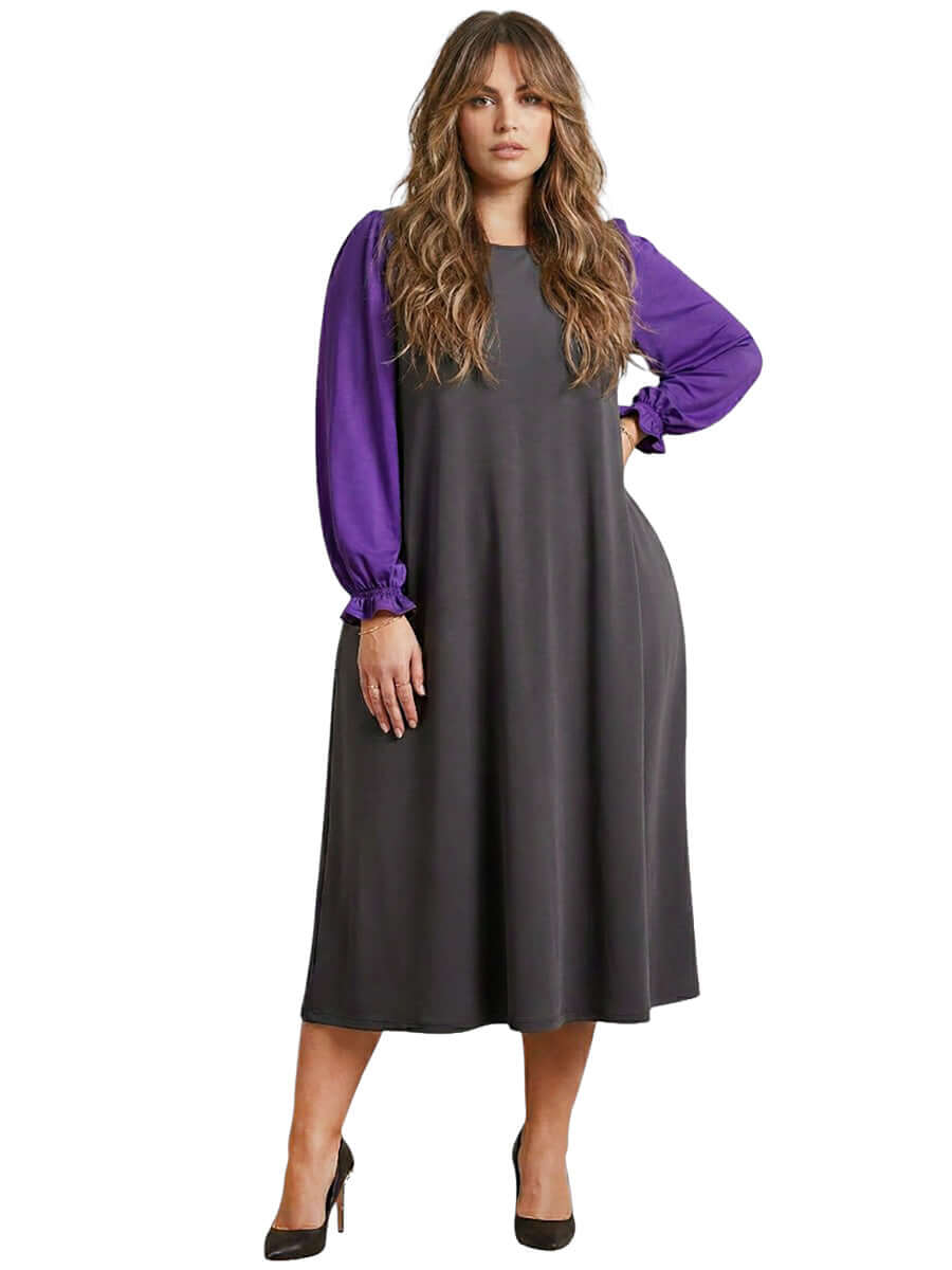 Dreama Pinafore Sleeveless Dress - Charcoal