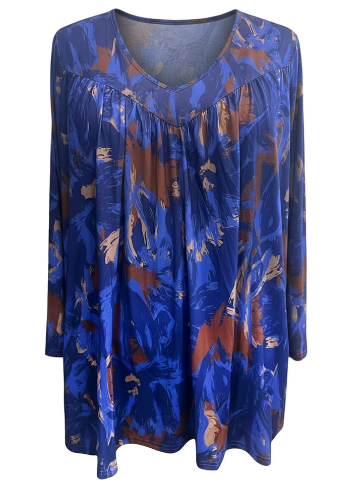 Oaklynn Top - Navy Print