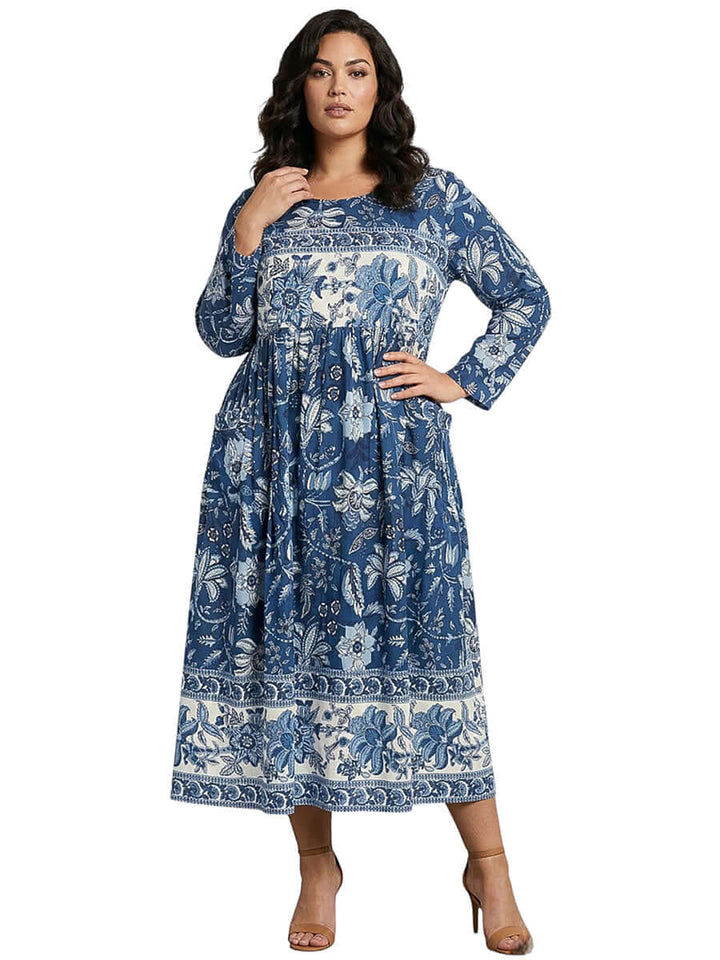 Bently Dress - Navy Print