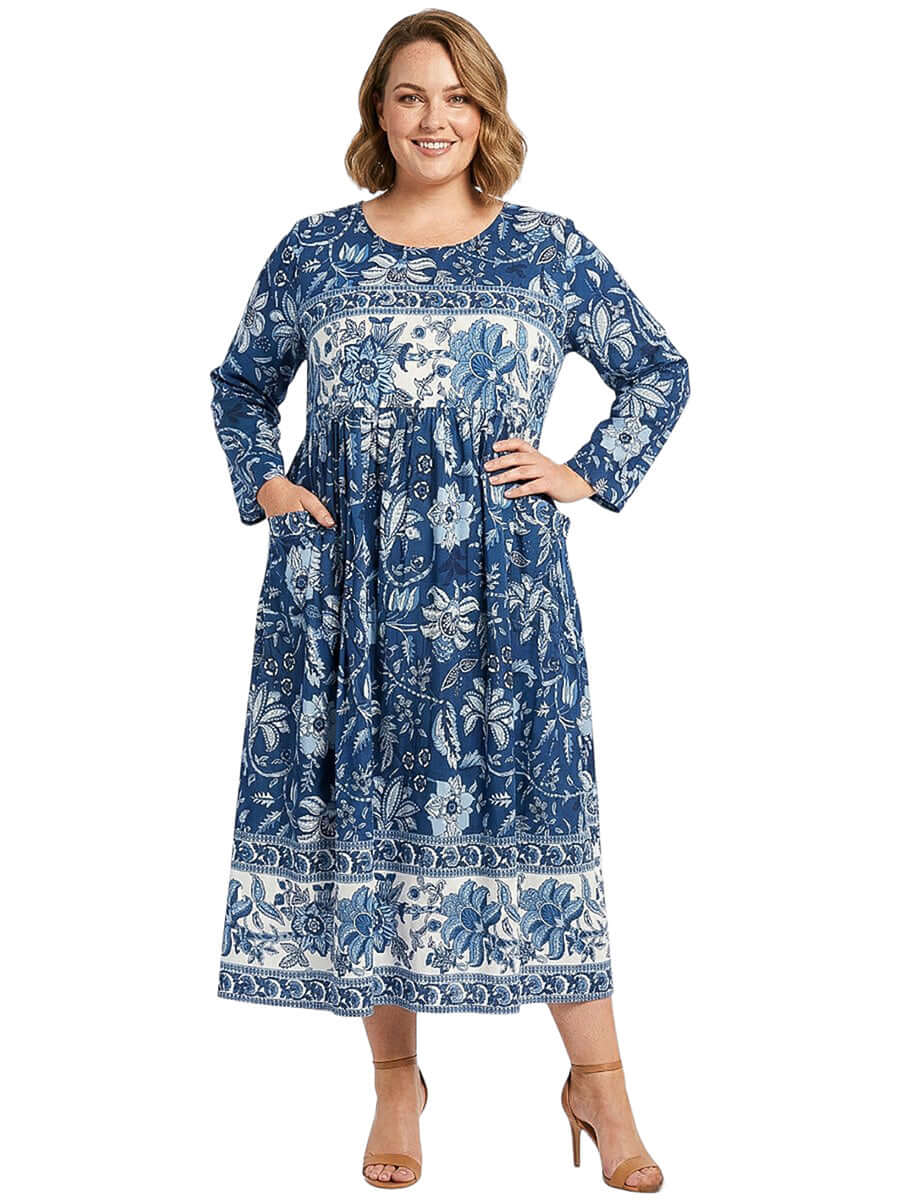Bently Dress - Navy Print