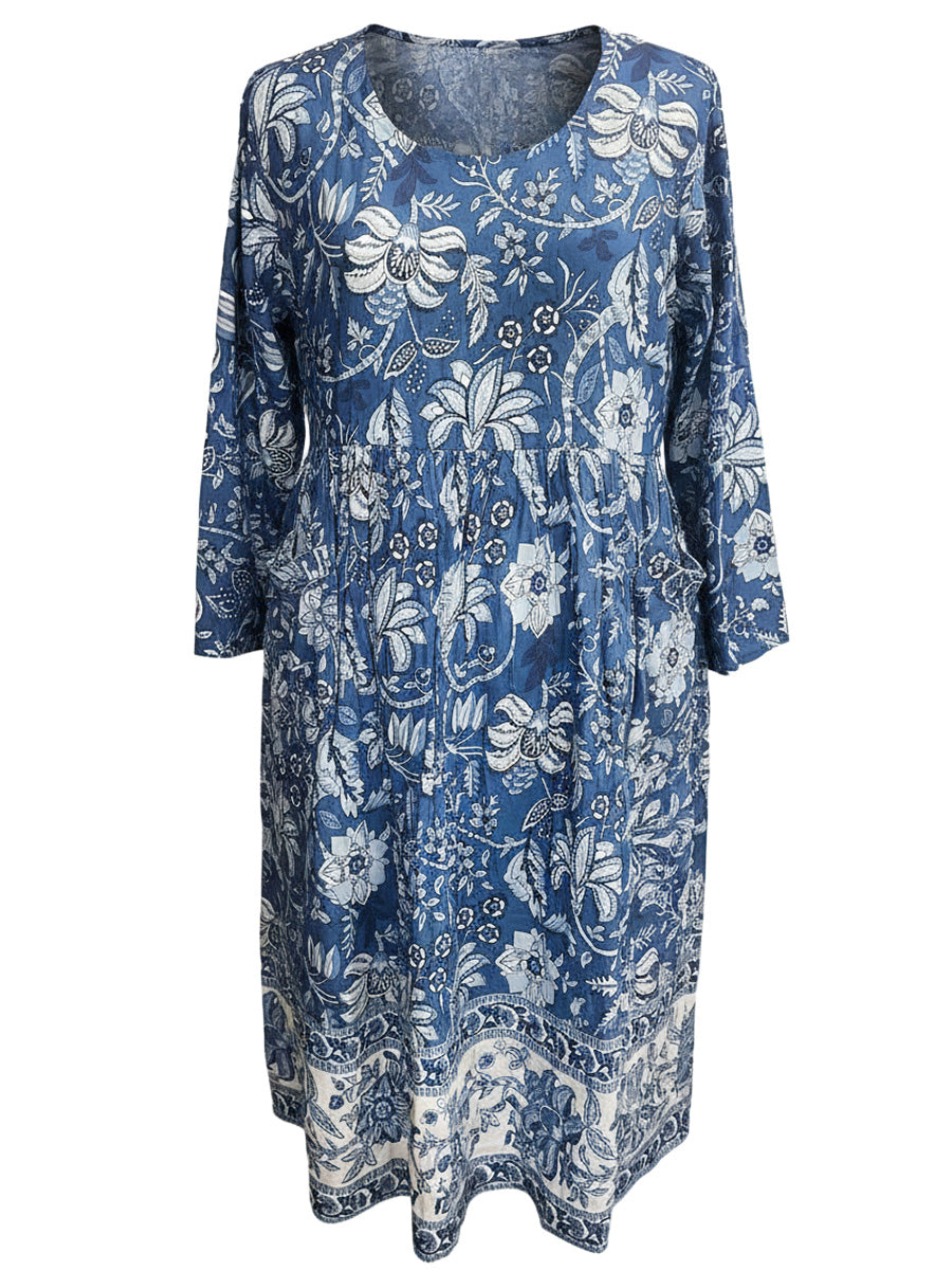 Bently Dress - Navy Print
