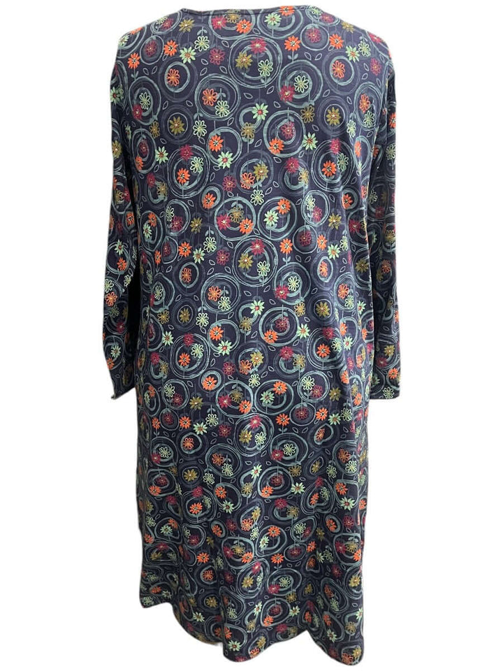 Greyson V-neck Nightie - Navy Print