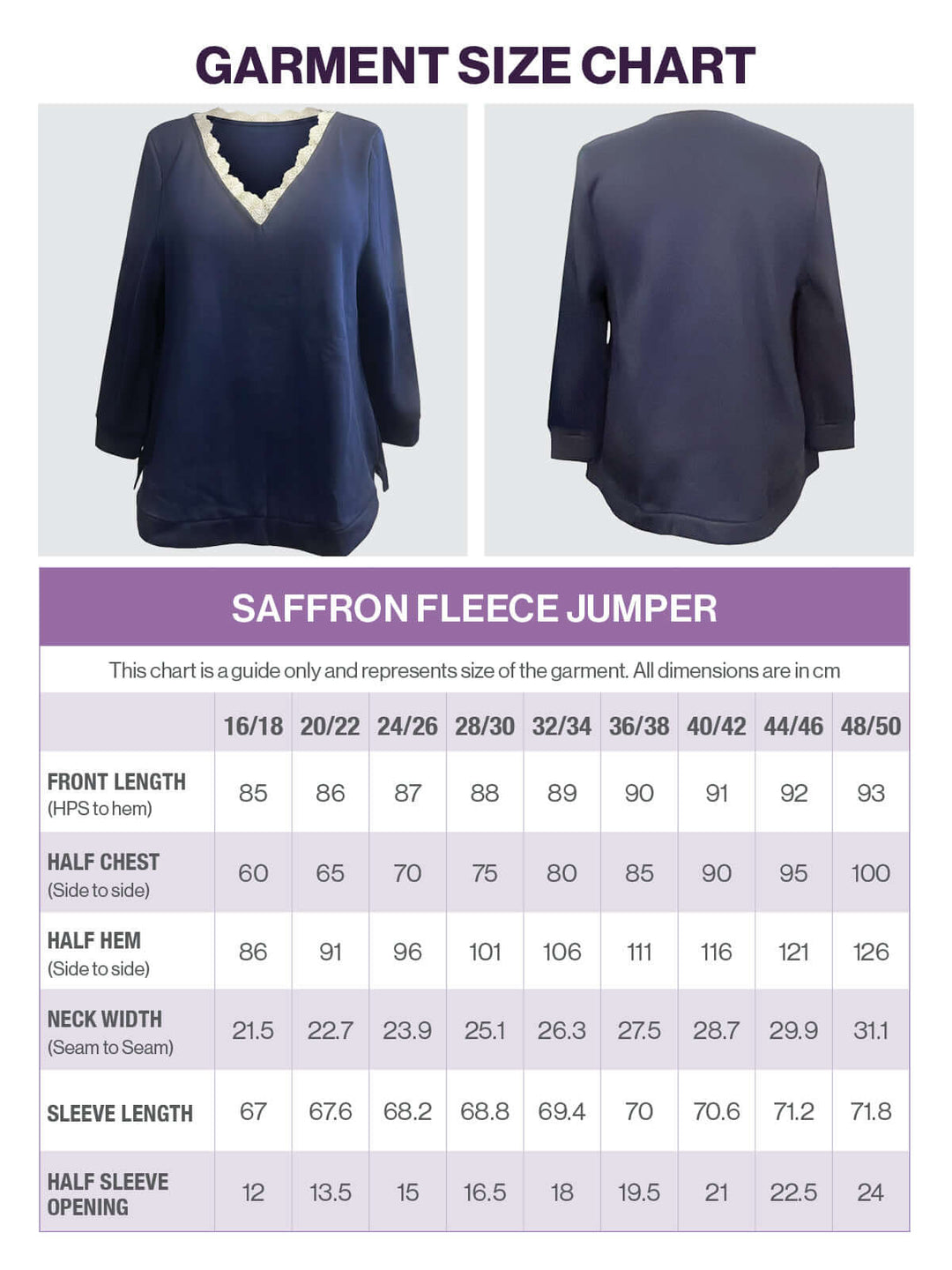 Saffron Fleece Jumper - Navy
