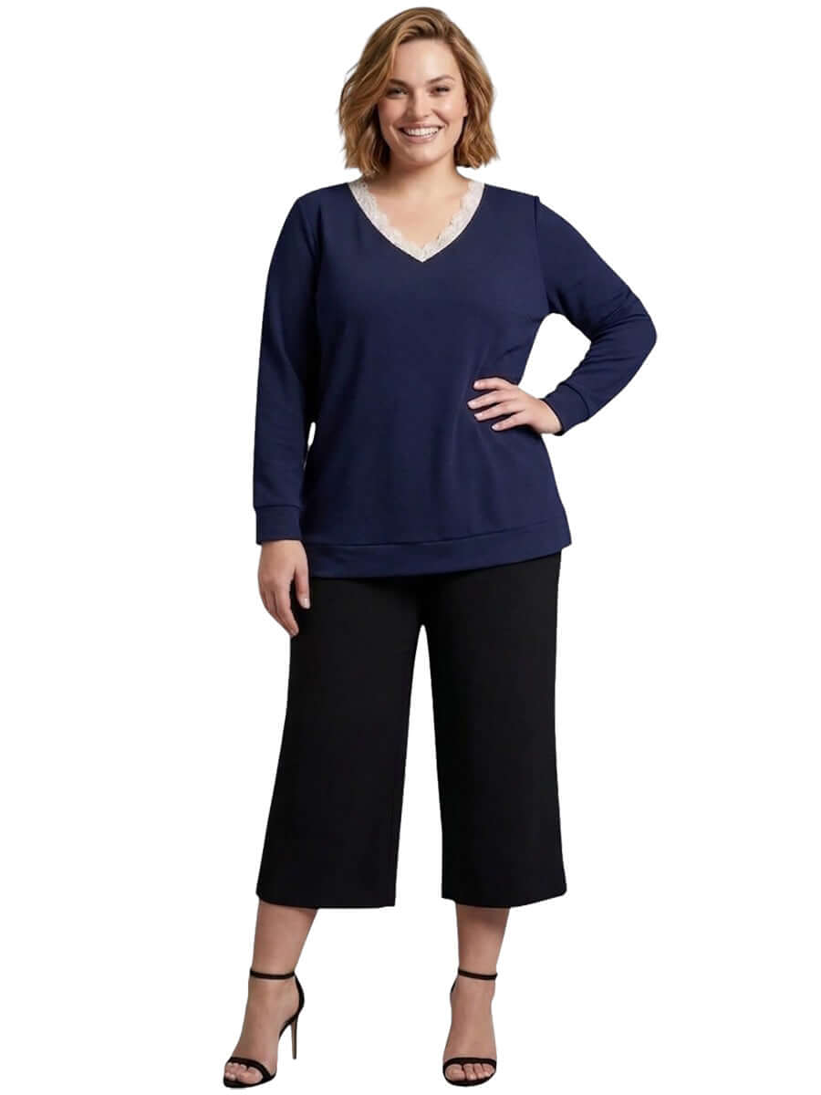 Saffron Fleece Jumper - Navy