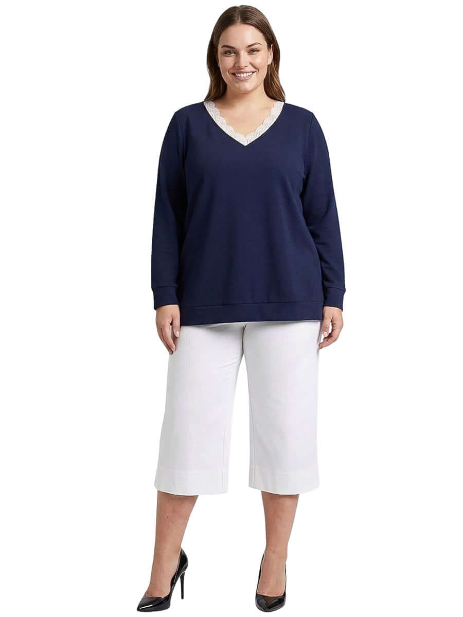 Saffron Fleece Jumper - Navy