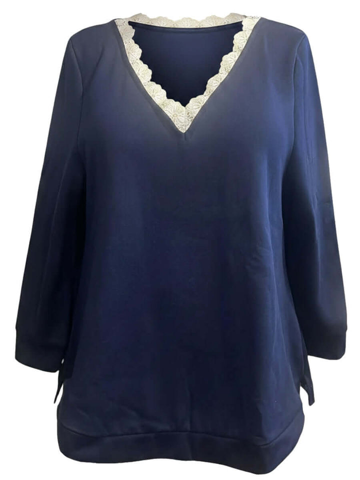 Saffron Fleece Jumper - Navy
