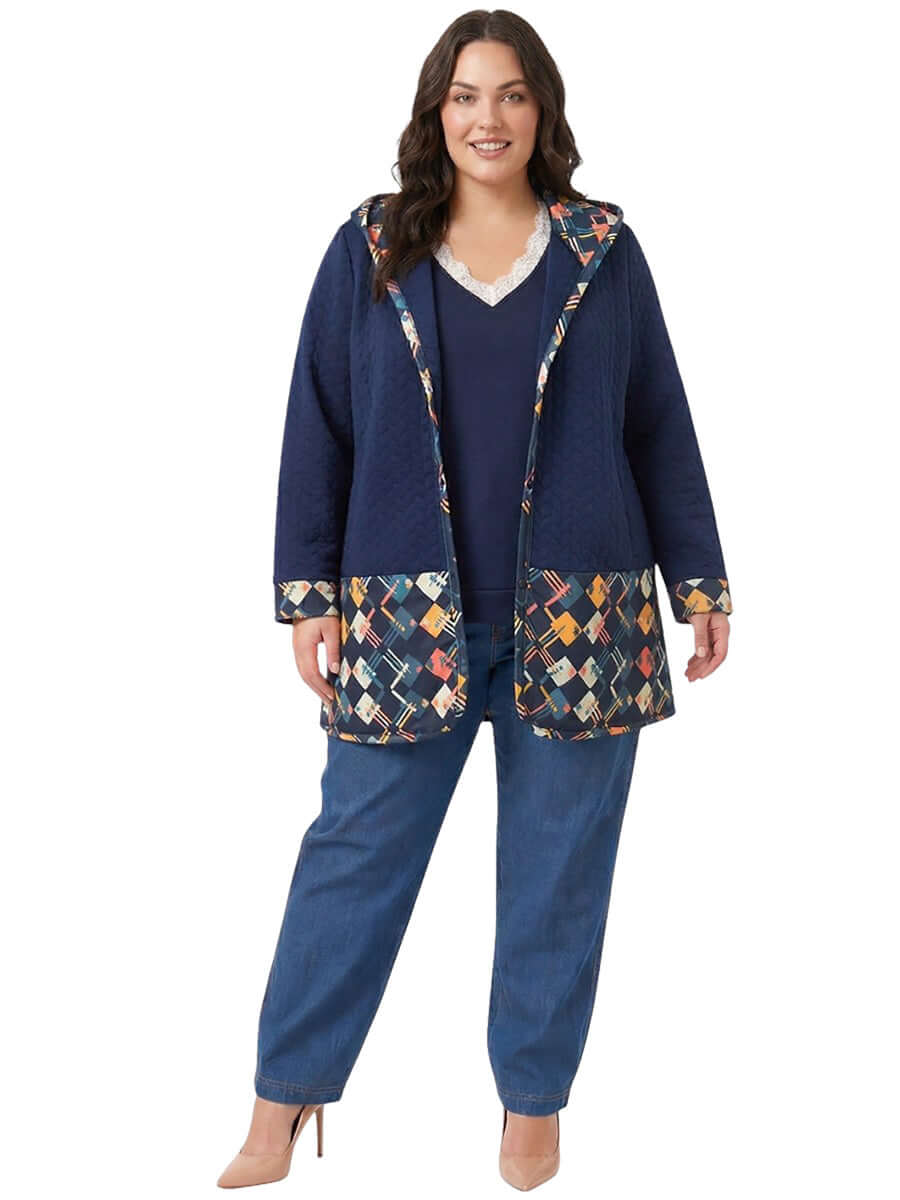 Saffron Fleece Jumper - Navy