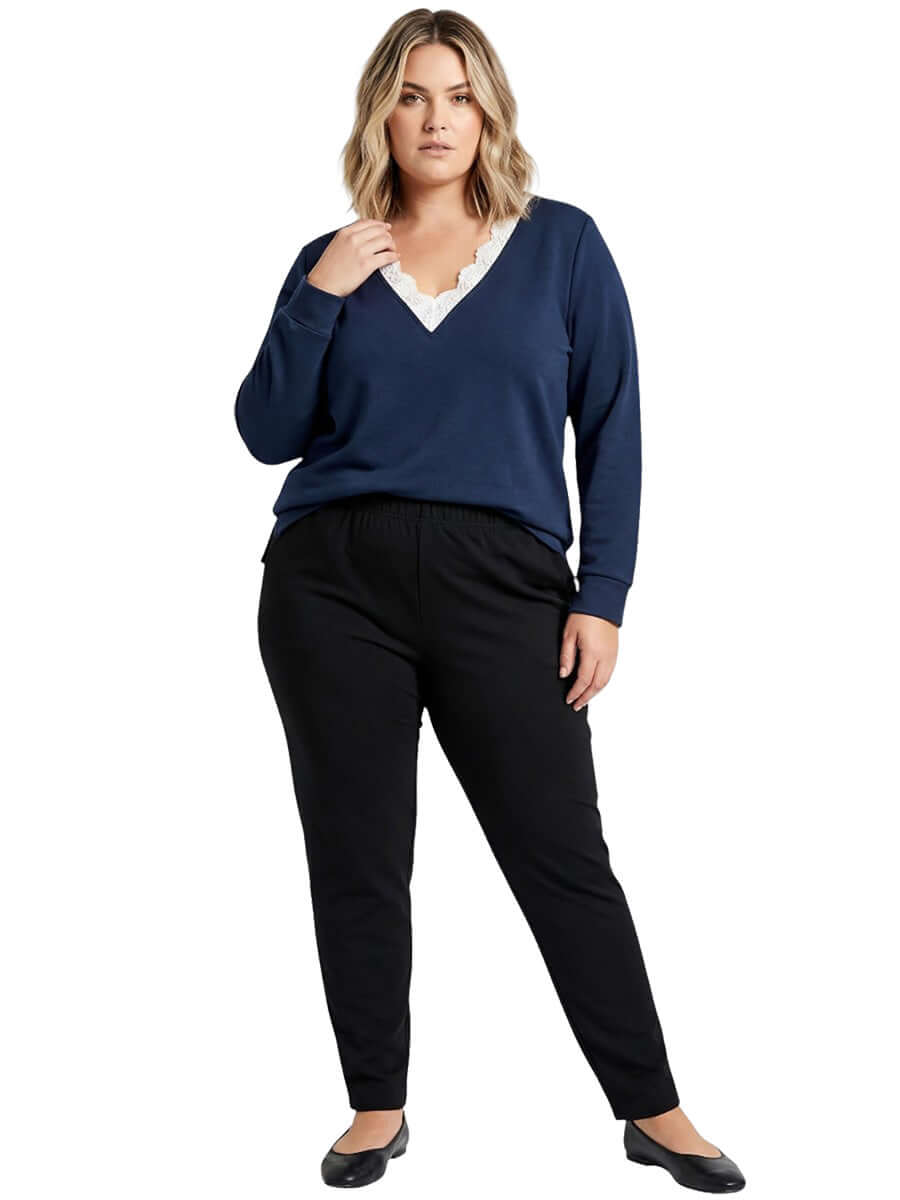 Saffron Fleece Jumper - Navy