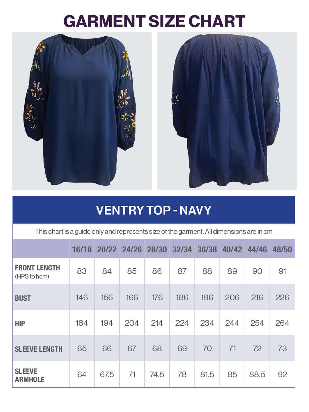 Ventry Top - Navy