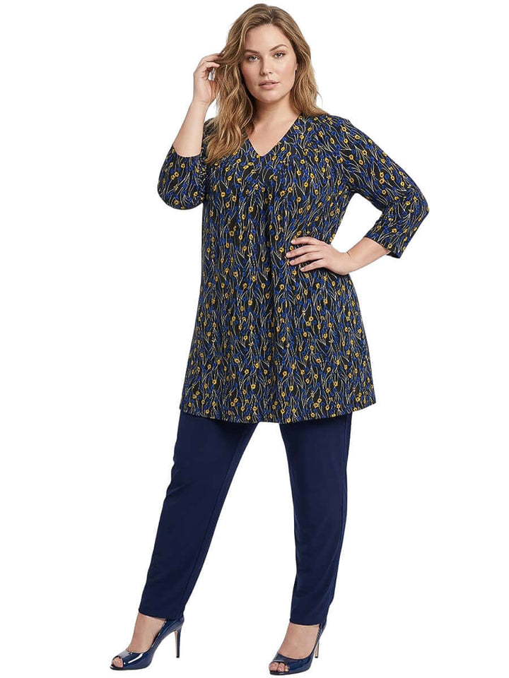 Vista Fields Tunic - Navy Print