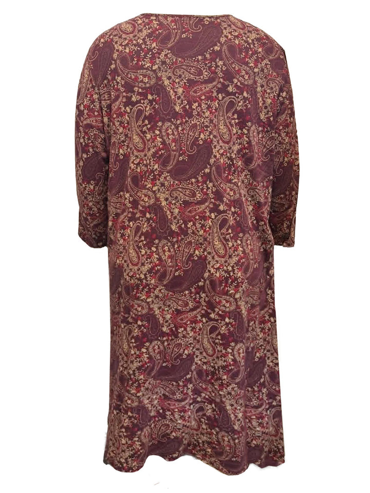 Jasmine Nightie - Wine Print