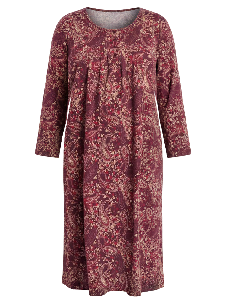 Jasmine Nightie - Wine Print