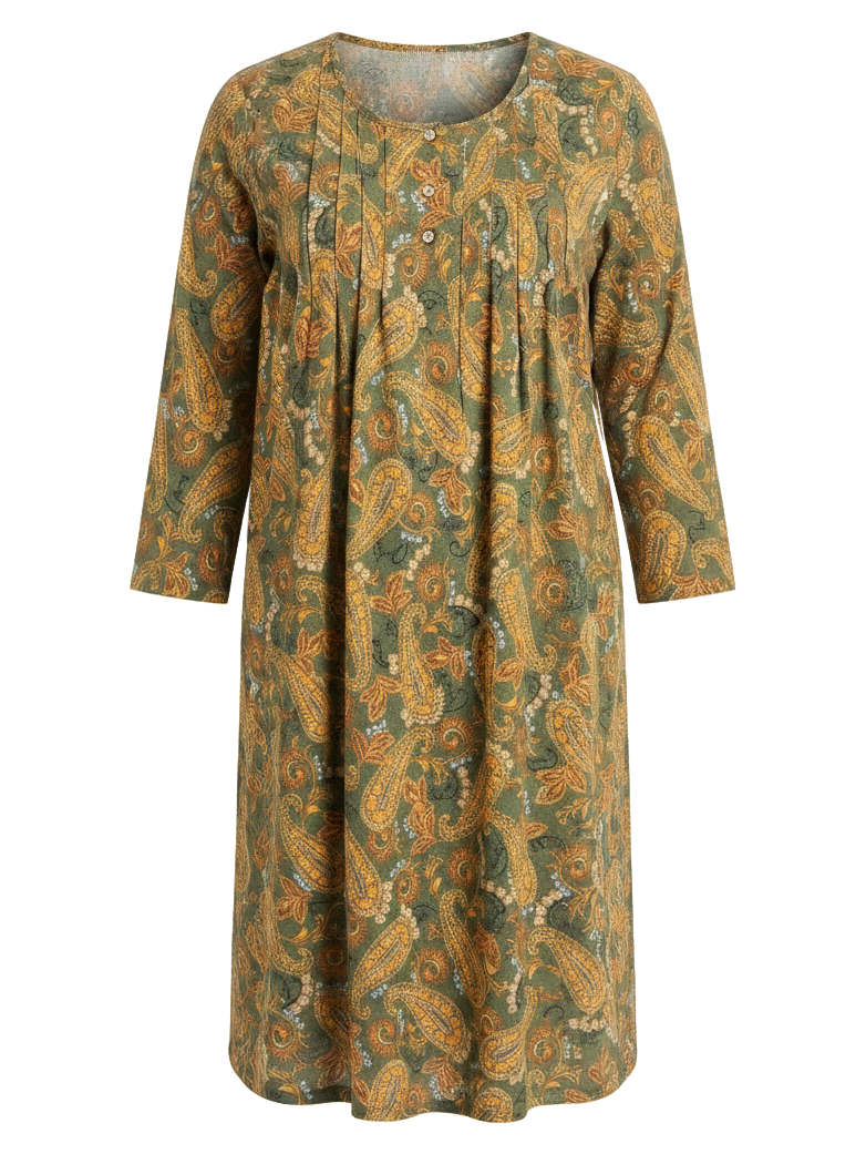 Jasmine Nightie - Olive Print
