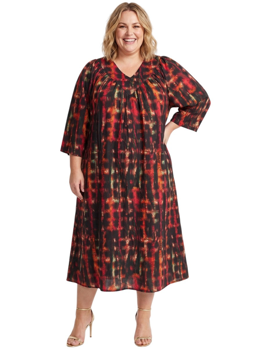 Lathena Dress - Black Print