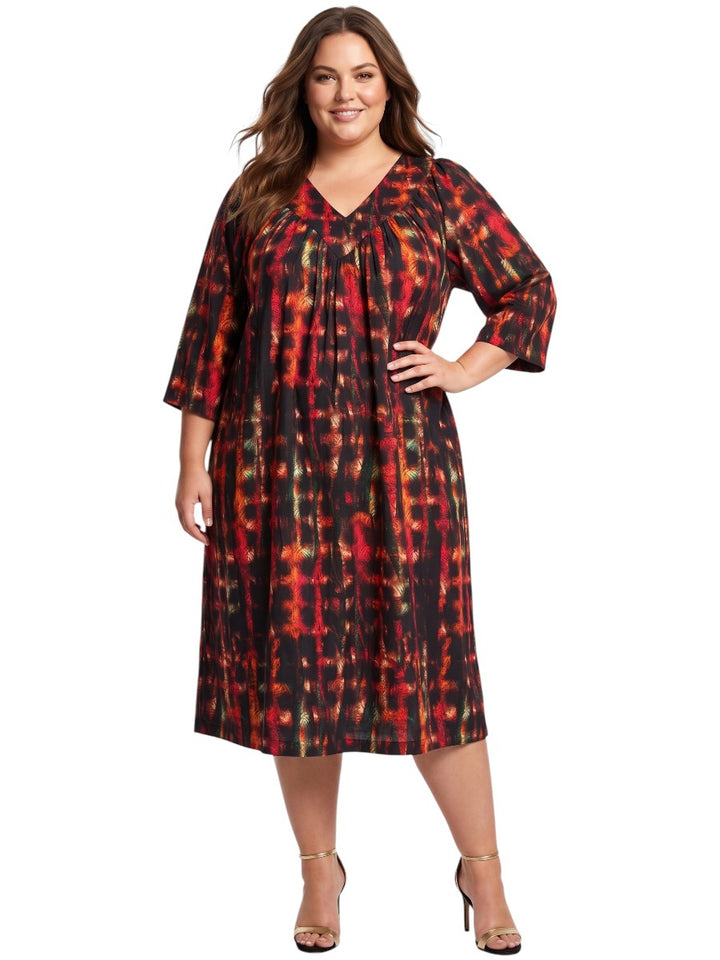 Lathena Dress - Black Print