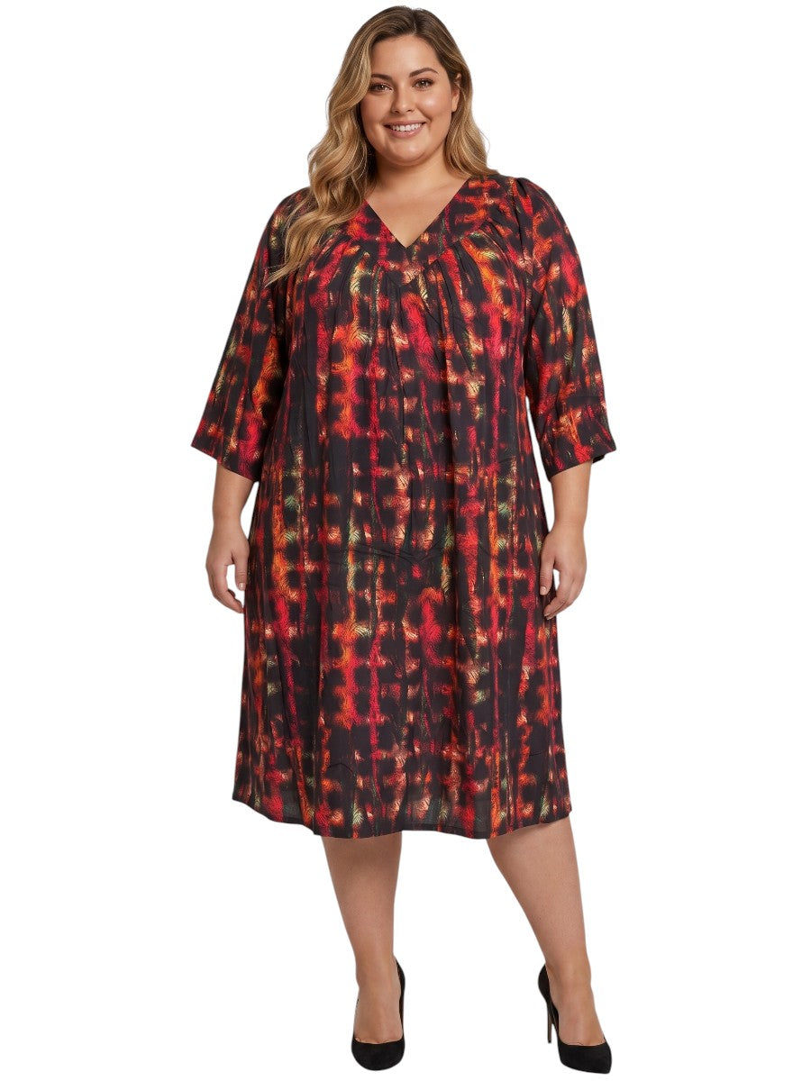 Lathena Dress - Black Print