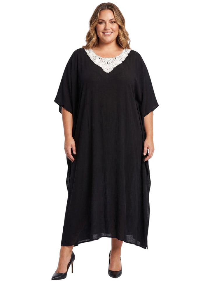 I Feel Fine Kaftan - Black