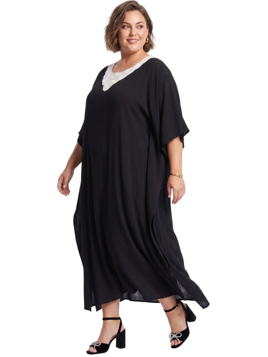 I Feel Fine Kaftan - Black
